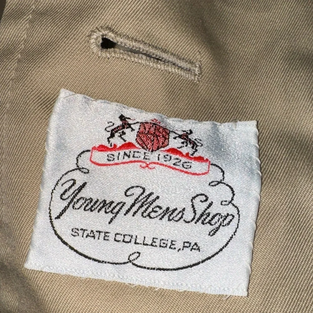 Vintage Chaps Ralph Lauren Beige Double-Breasted Trench Coat - Picture 3 of 3